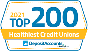 2021 Top 200 Healthiest Credit Unions Badge